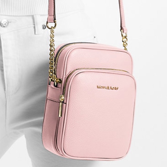 Michael Kors Handbags - MICHAEL KORS Jet Set TRVL Md Leather NS Chain Crossbody XBODY 
Powder Blush 
NWT